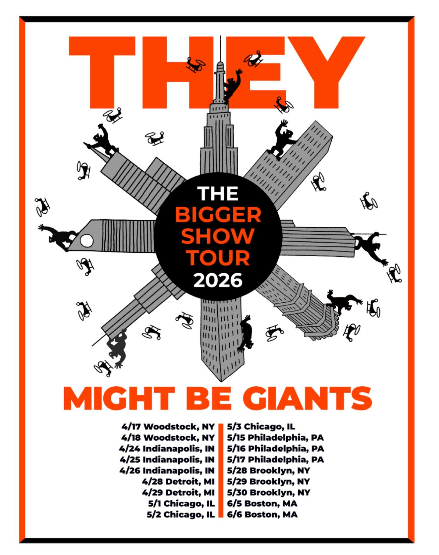They Might Be Giants The Bigger Show Tour Poster 2026
